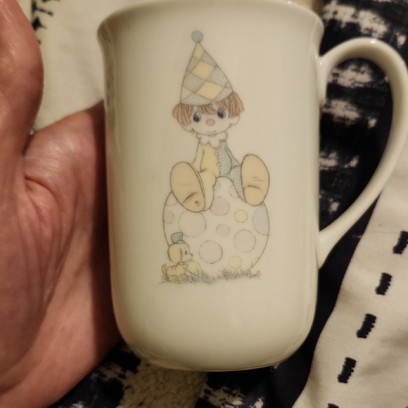 Precious Moments Other - Precious Moments Cream Mug with Pastel Clown Design